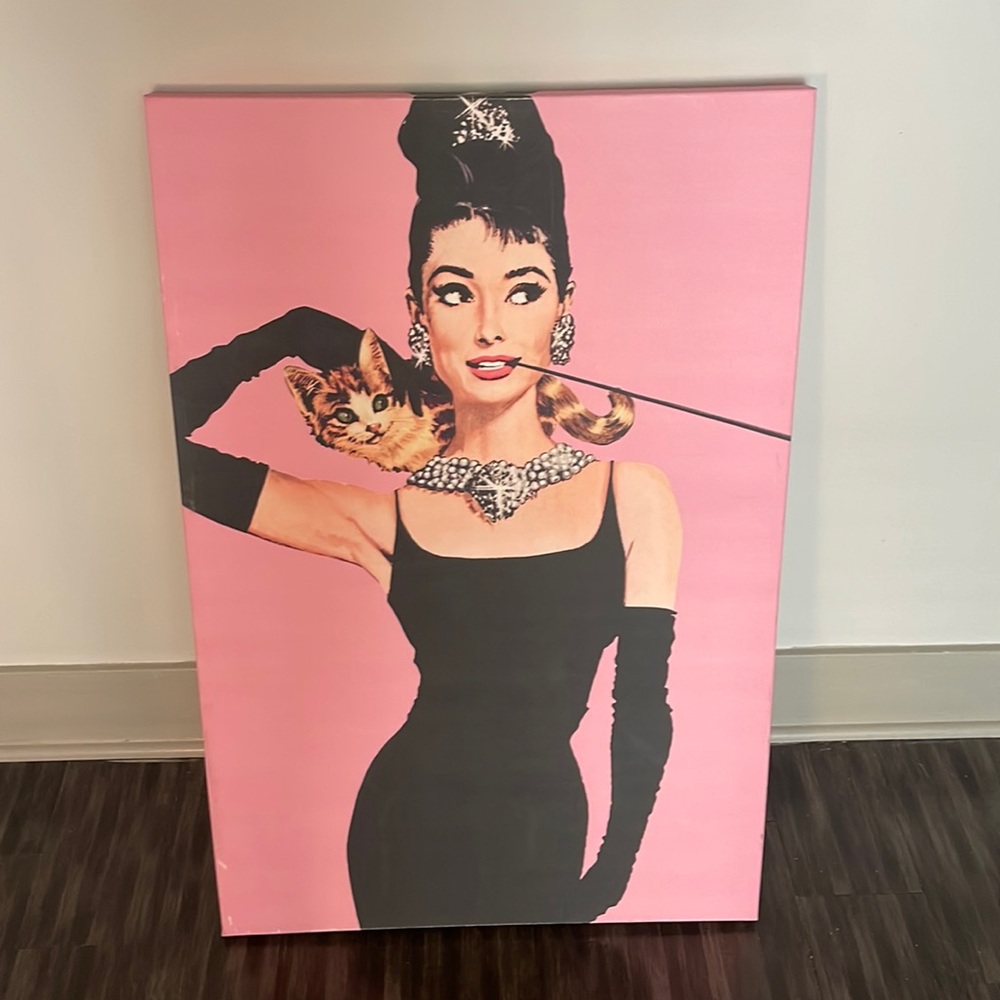 Audrey Canvas, lightly worn 36 x 60. Perfect for above your bed.
